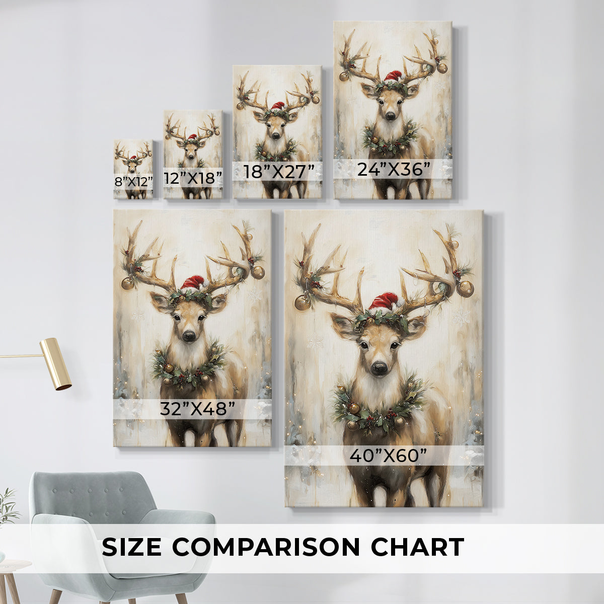 Tinsel-Gold Bells Parish - Canvas Art Print