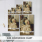 Size comparison chart for canvas art prints, showing multiple size options.