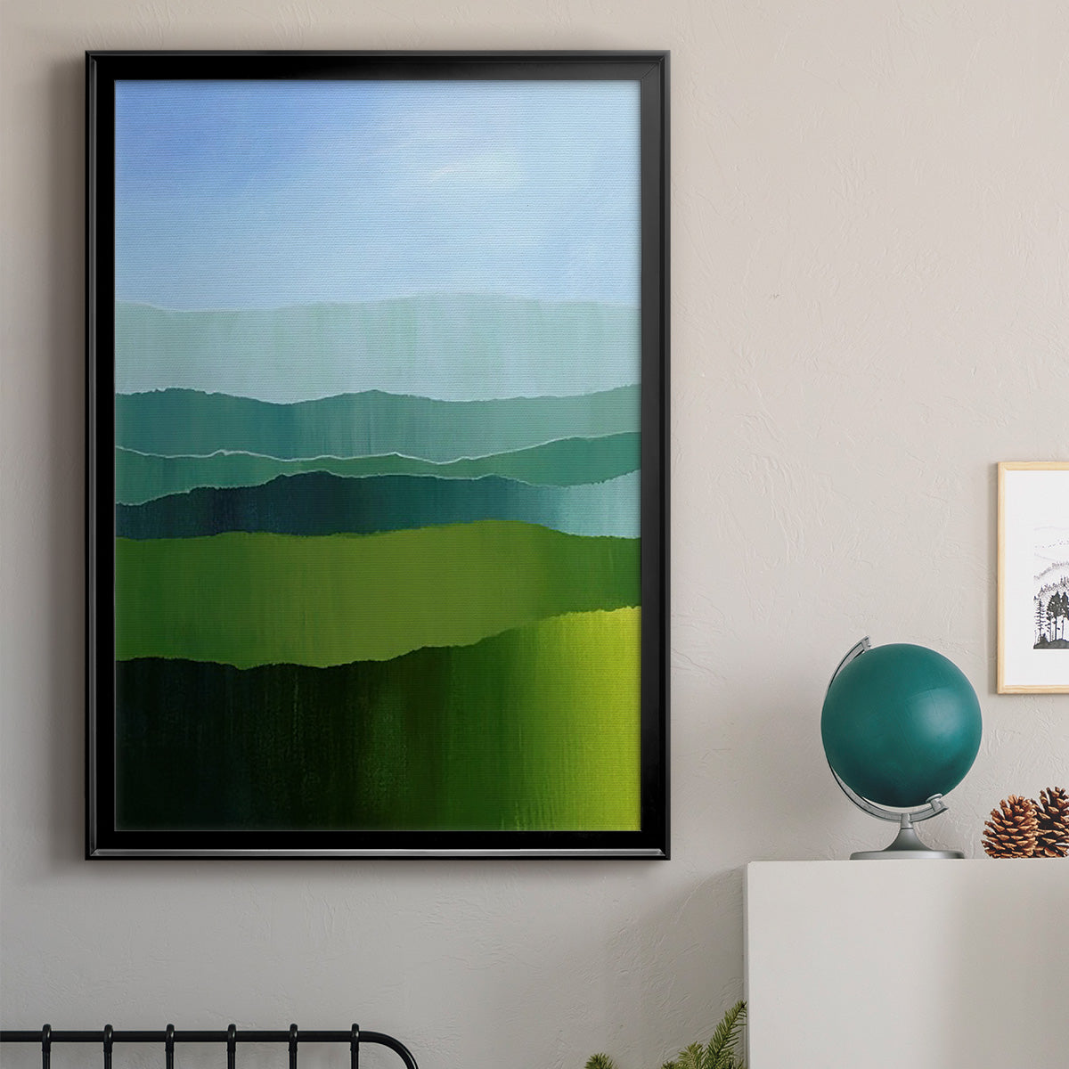 Blue Ridge Fade I - Modern Framed Canvas Print