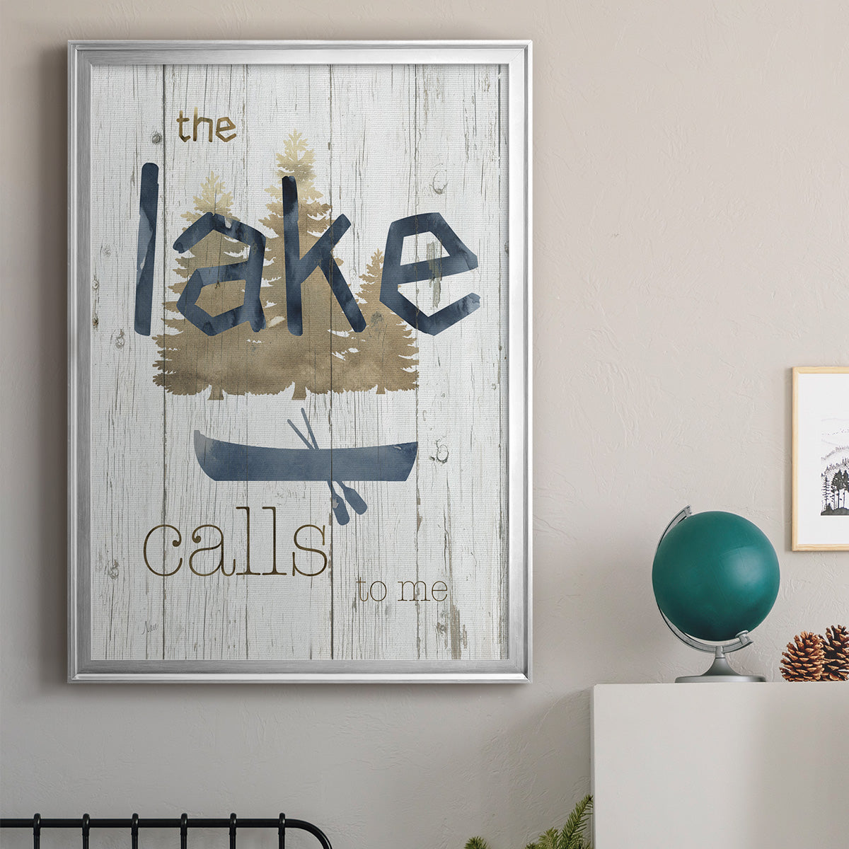 Lake Calls Me - Modern Framed Canvas Print