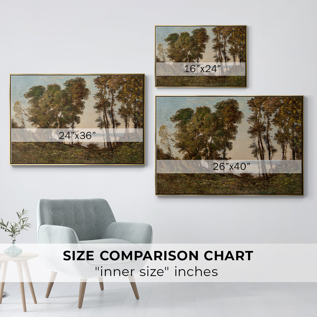 The Banks of the Allier, 1894 - Floater Framed Canvas Print