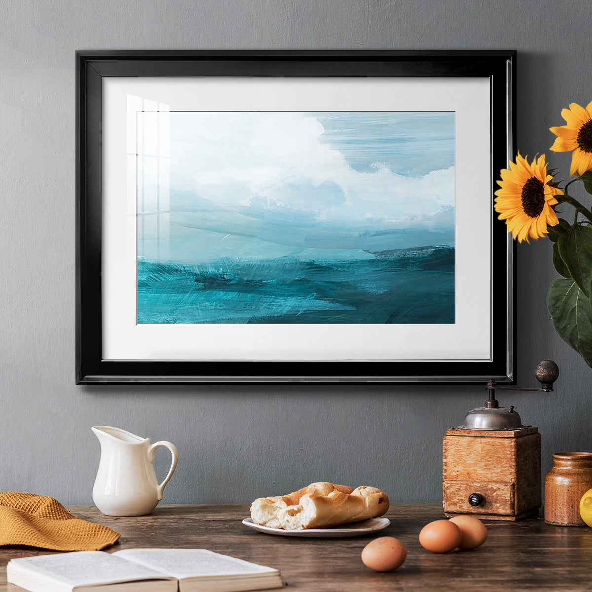 Azure Rising IV Premium Framed Print - Ready to Hang