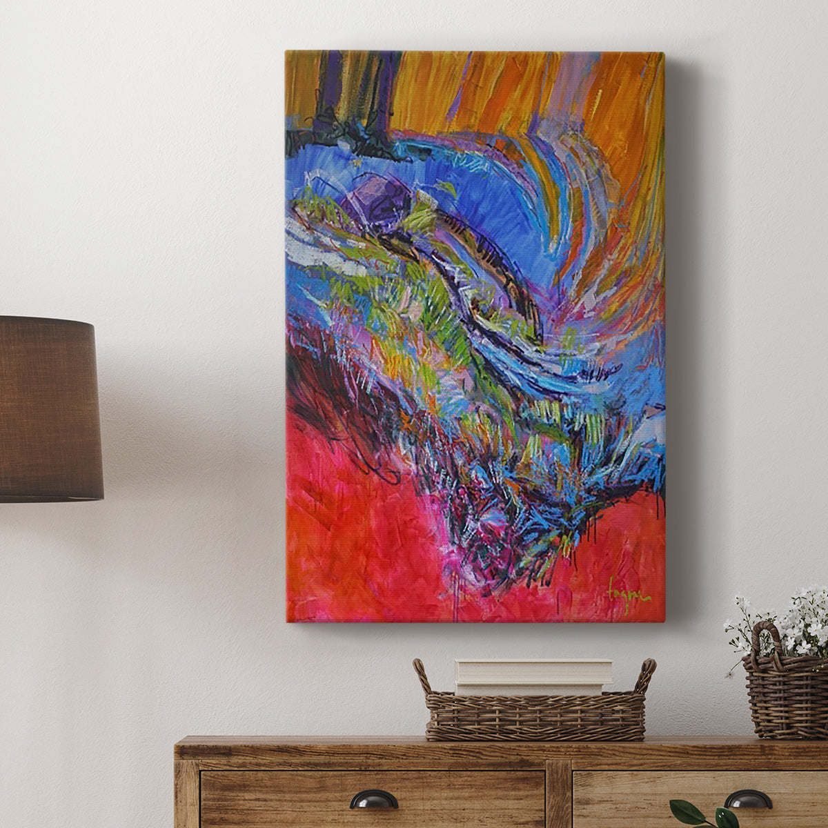 Vibrant Flow II Premium Gallery Wrapped Canvas - Ready to Hang