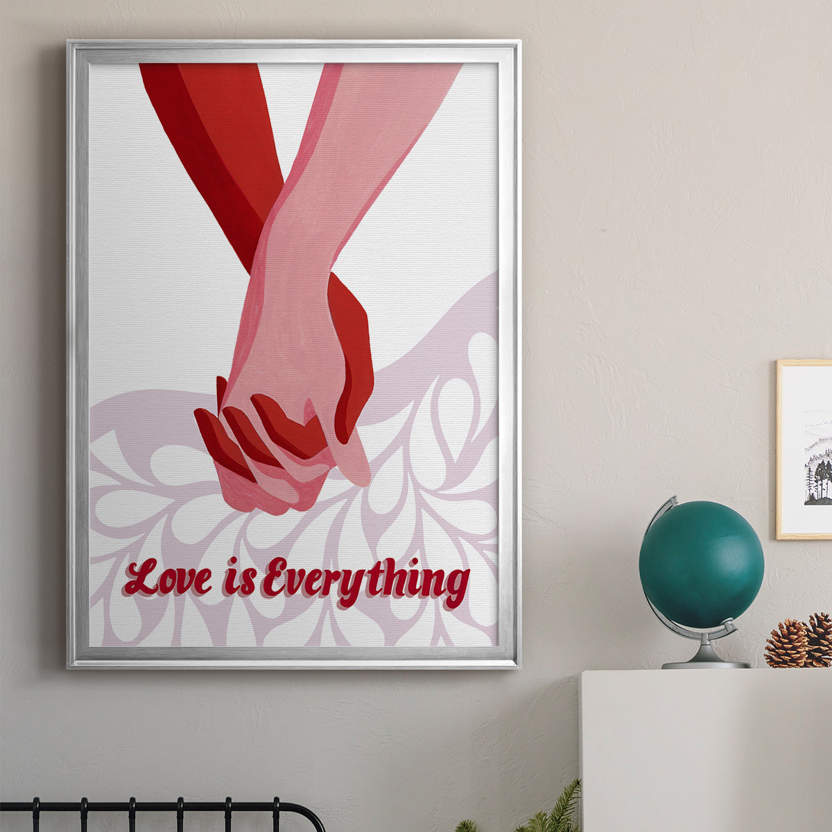 Groovy Love I - Modern Framed Canvas Print