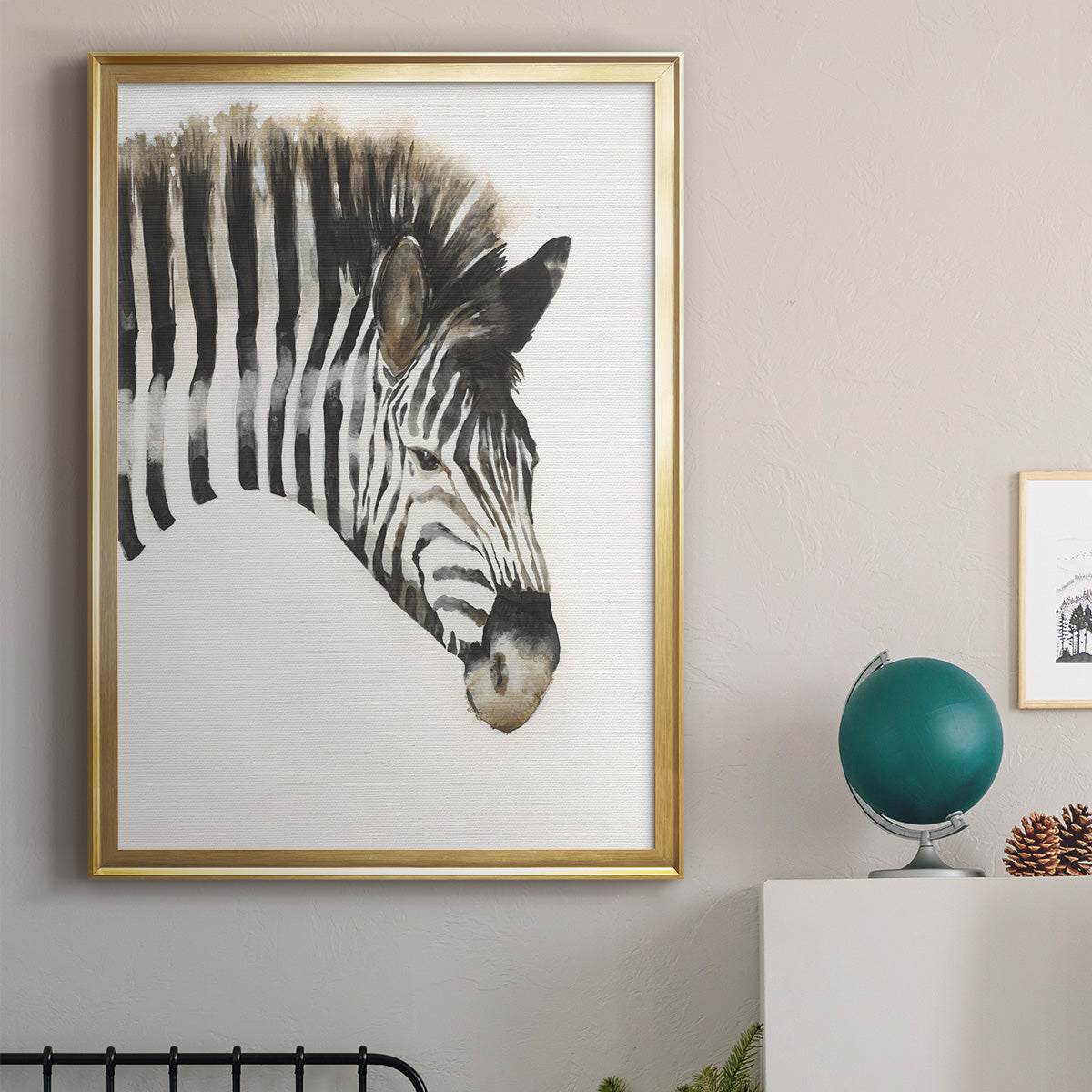 Zebra Stripes - Modern Framed Canvas Print