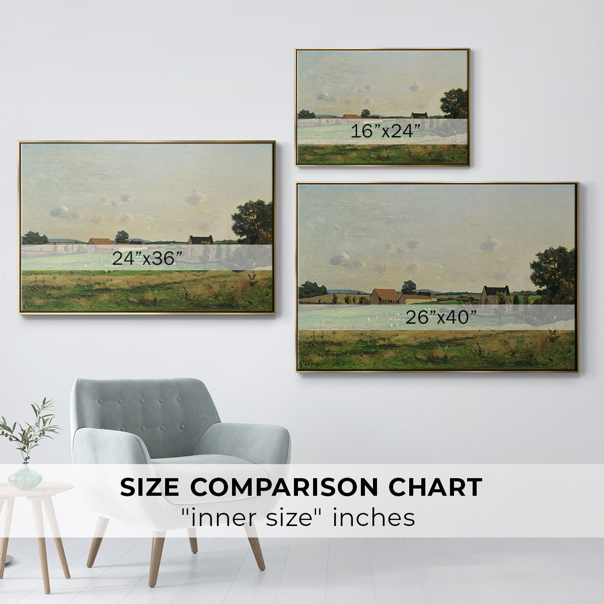 The Saulce Estate, 1869 - Floater Framed Canvas Print