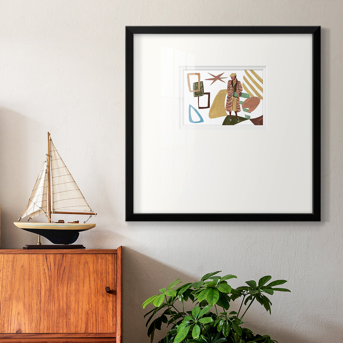 Vintage Vibes I Premium Framed Print Double Matboard