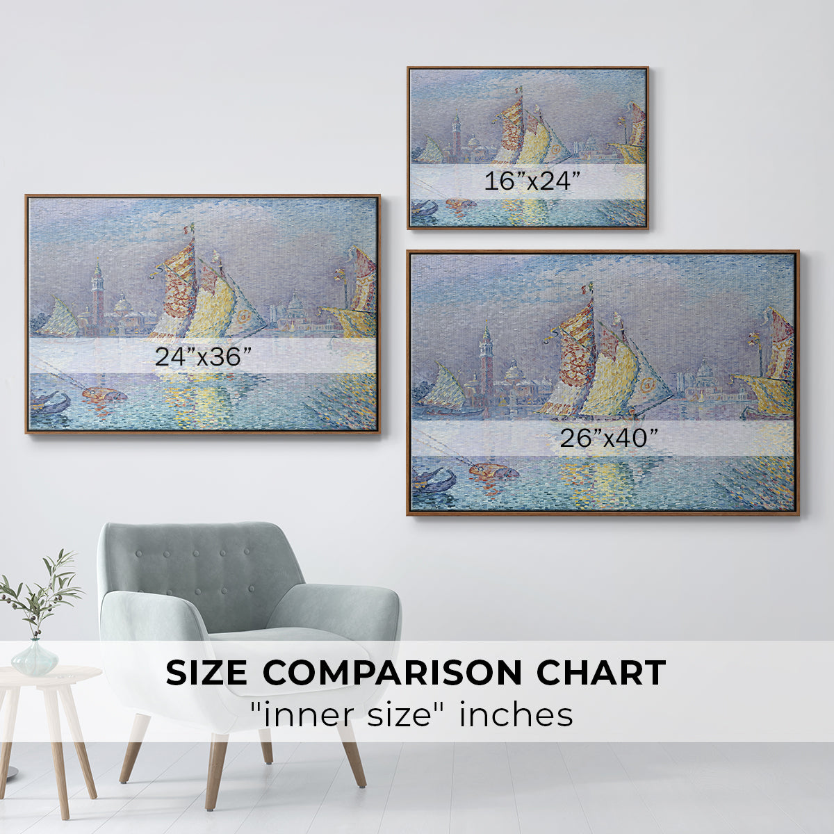 Venice, the Yellow Sail, 1904 - Floater Framed Canvas Print