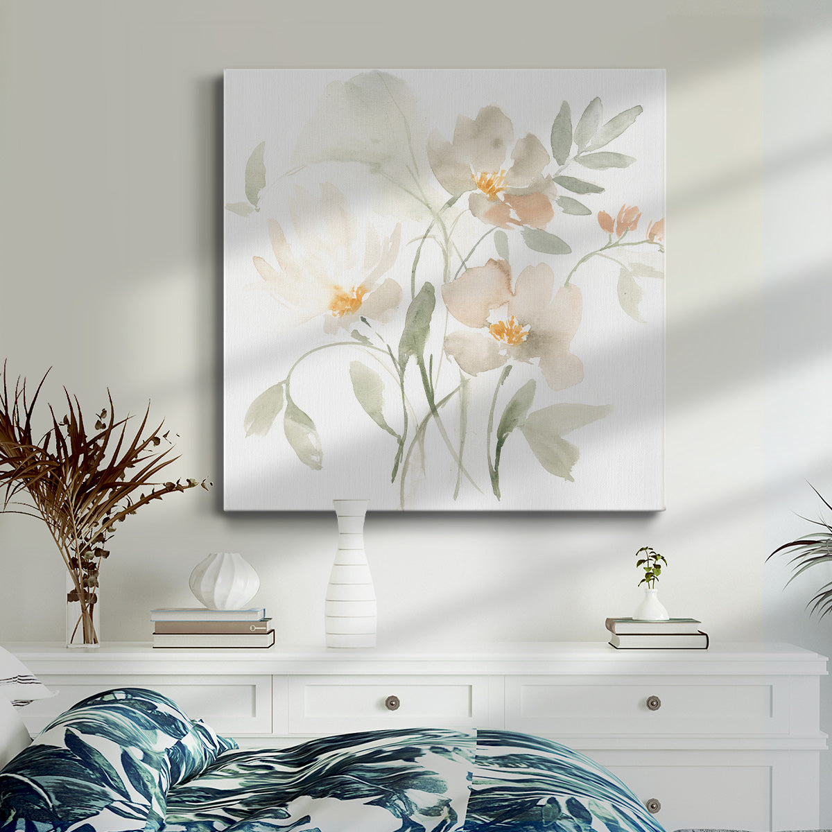 Whispering Petals I-Premium Gallery Wrapped Canvas - Ready to Hang