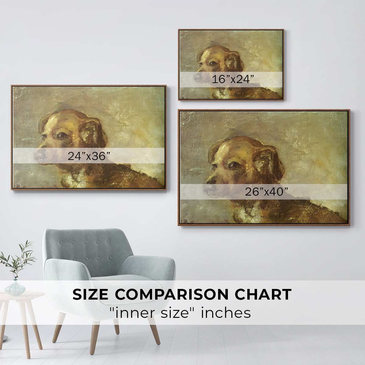 Cliper, the Artist's Dog, 1895 - Floater Framed Canvas Print