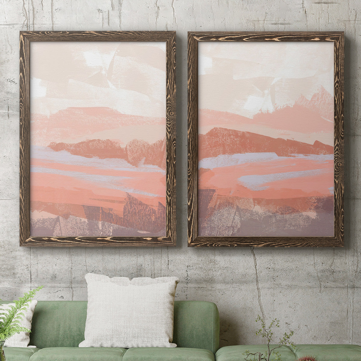 Dusty Desert I - Premium Framed Canvas 2 Piece Set - Ready to Hang