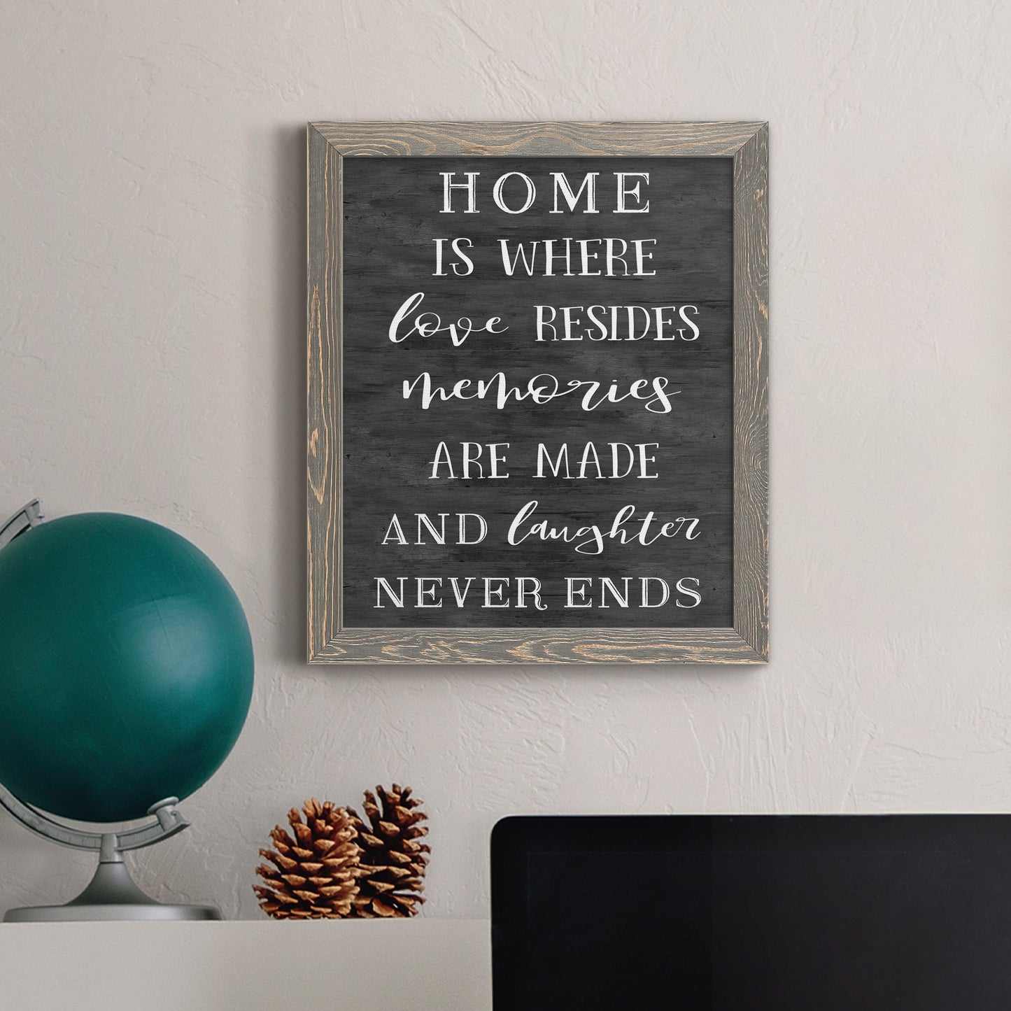 Love Resides - Premium Canvas Framed in Barnwood - Ready to Hang