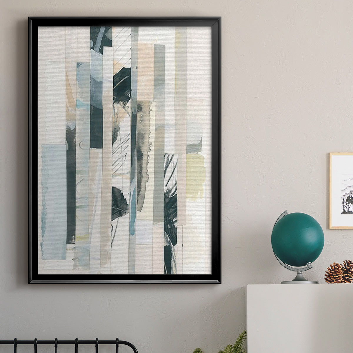 Paper Strata II - Modern Framed Canvas Print
