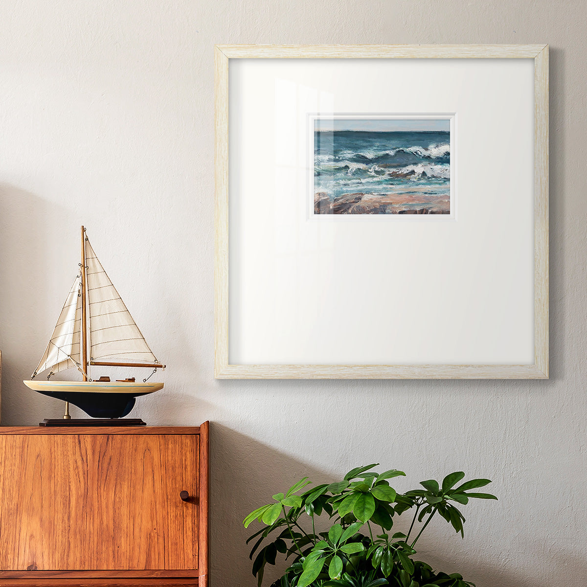 Ocean Breakers II Premium Framed Print Double Matboard