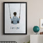 Boy on a Swing - Modern Framed Canvas Print