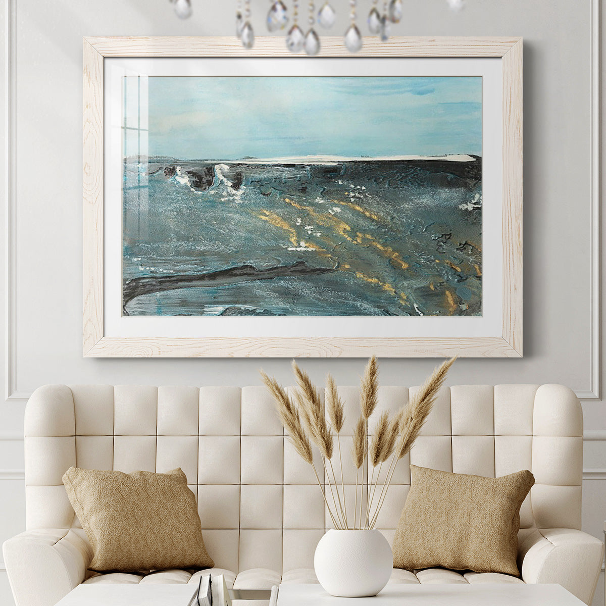 Flow of Love in Ocean II - Barnwood Framed Art Print