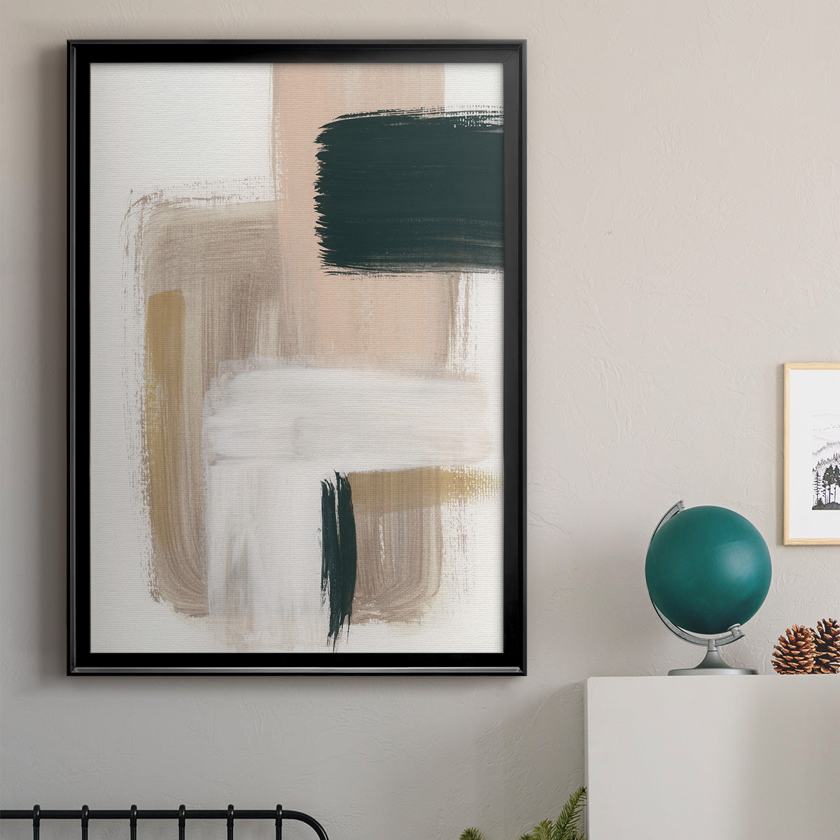 Marble Block Symmetry I - Modern Framed Canvas Print