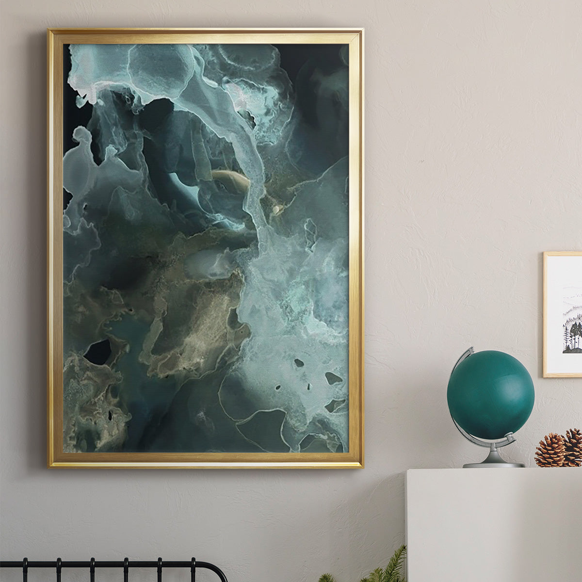 Gilded Spector II - Modern Framed Canvas Print