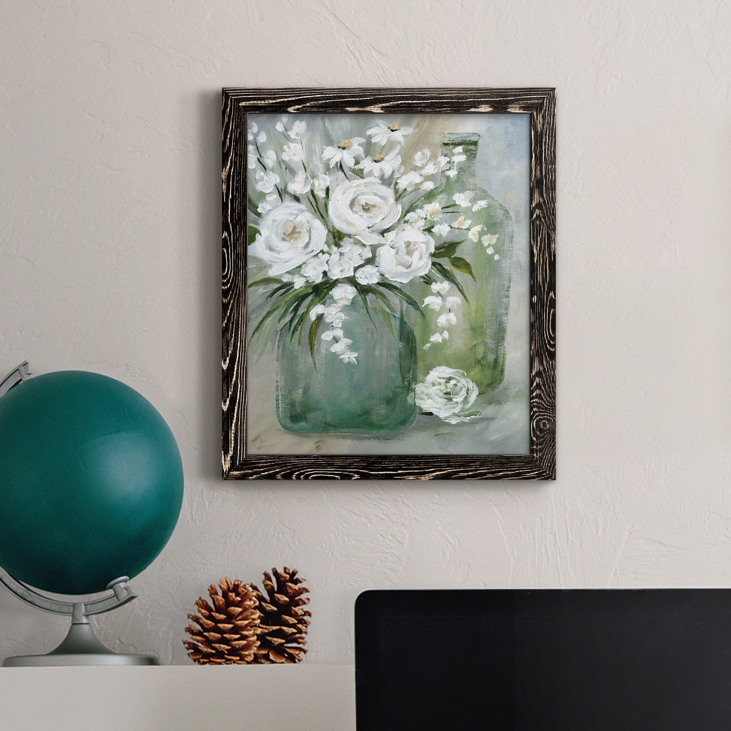 Rosey Afternoon - Premium Canvas Framed in Barnwood - Ready to Hang