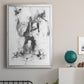 Graphite Abstract II - Modern Framed Canvas Print