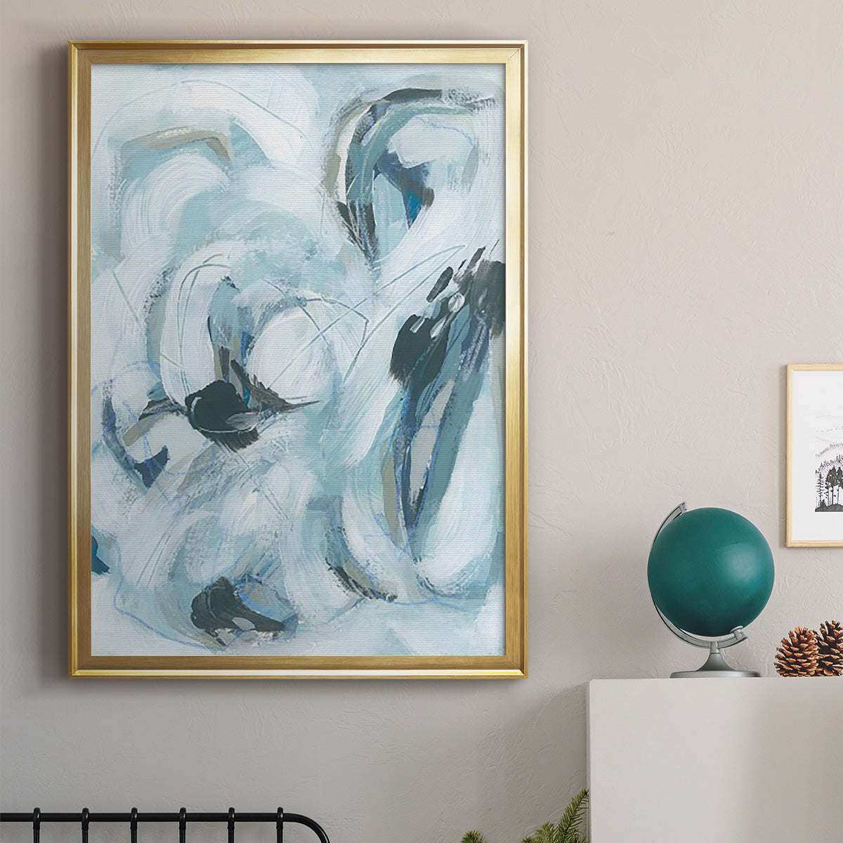 Fluid Receptor I - Modern Framed Canvas Print