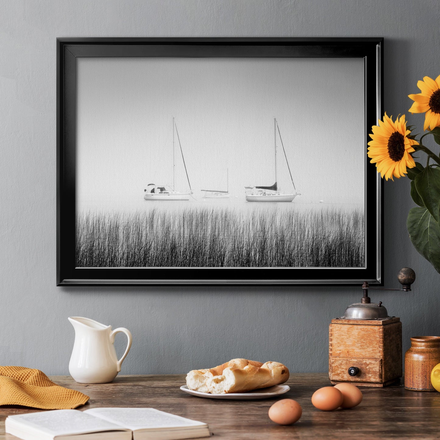 Island Boat Premium Classic Framed Canvas - Ready to Hang