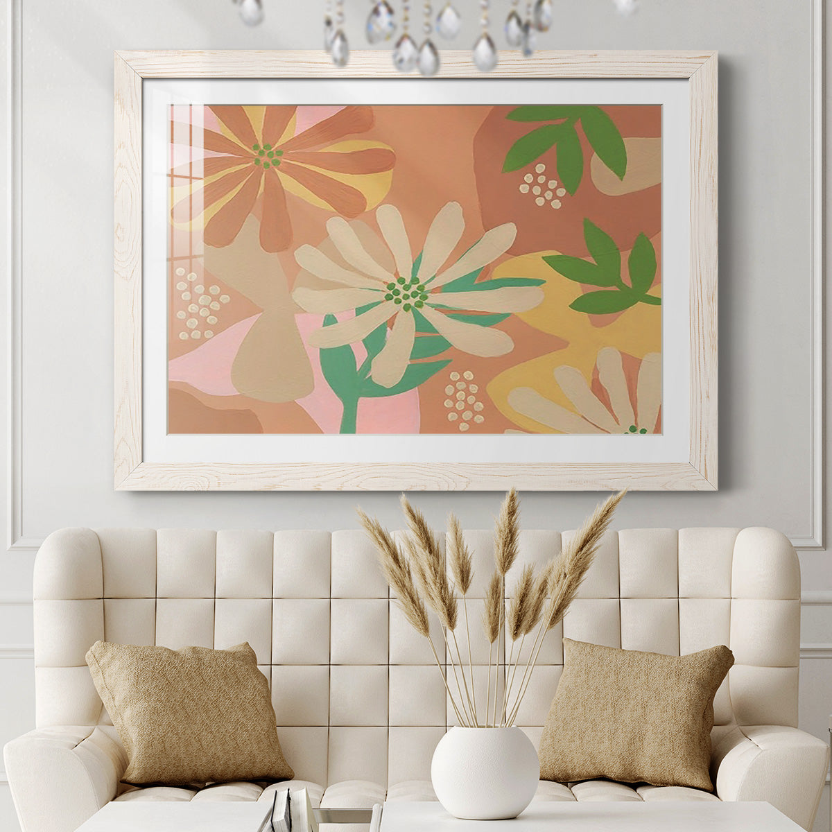 Neutral Blooms III-Premium Framed Print - Ready to Hang