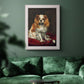 A King Charles Spaniel - Ornate Framed Canvas Print