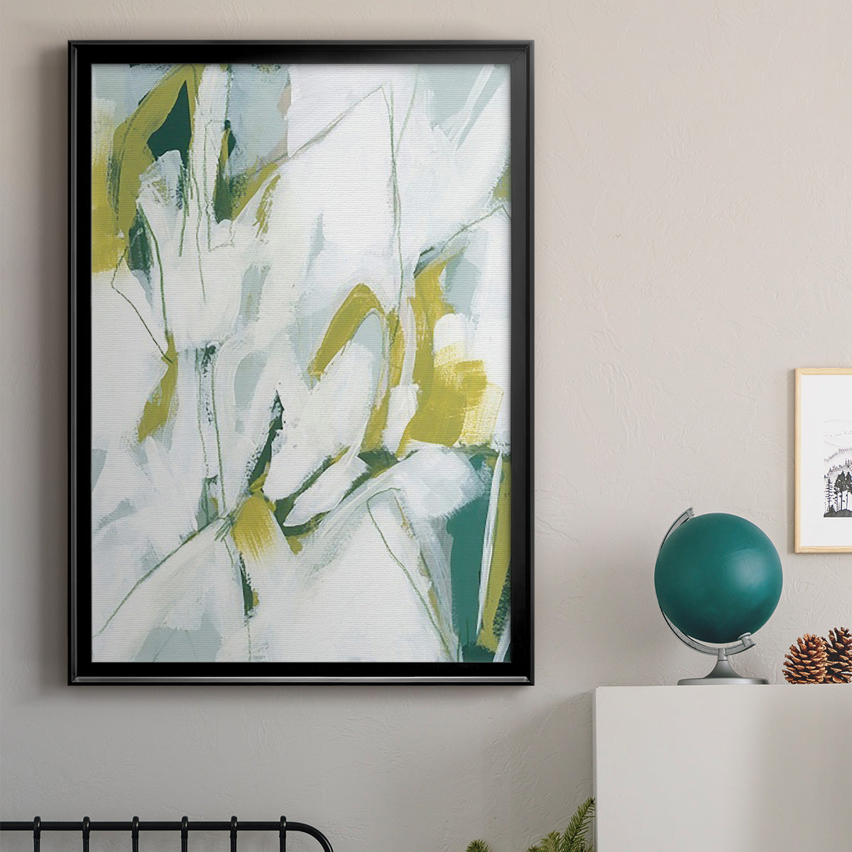 Emerald Ice II - Modern Framed Canvas Print