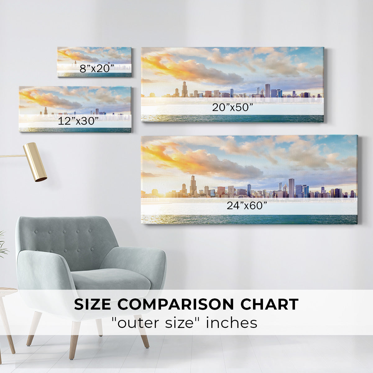 Chicago Skyline VII - Gallery Wrapped Canvas