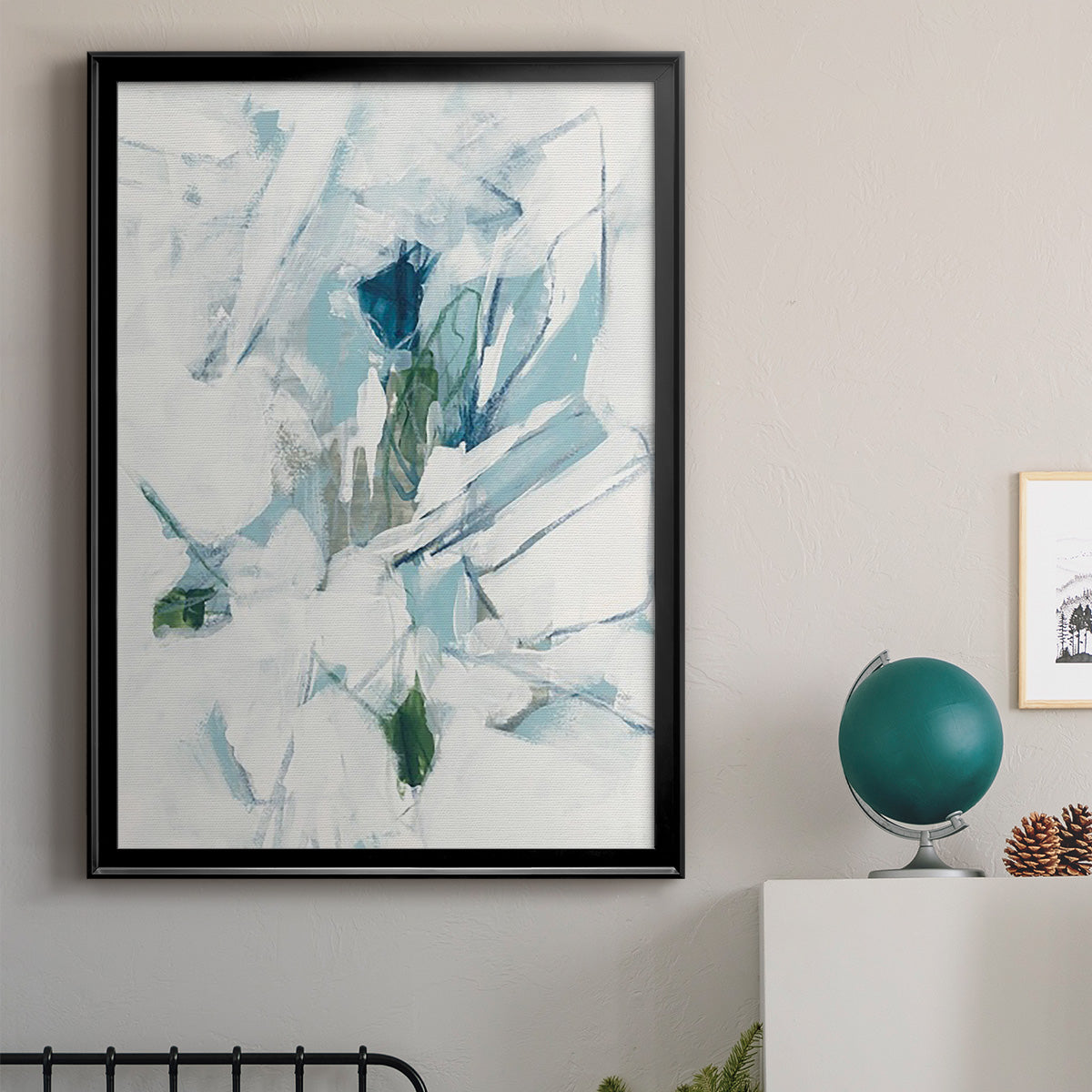 Ice Cavern IV - Modern Framed Canvas Print
