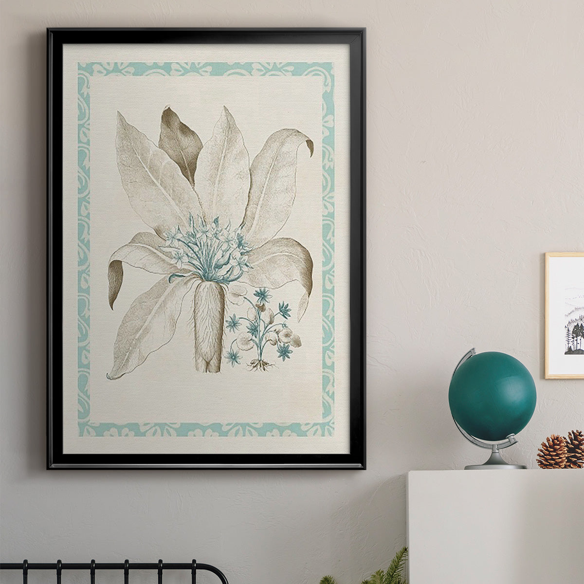 Willow Blue Besler V - Modern Framed Canvas Print