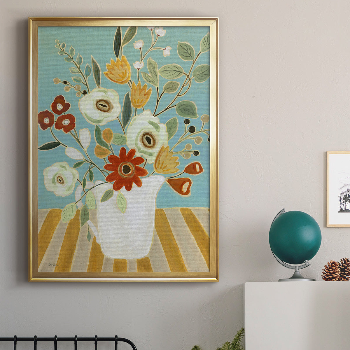 Joyful Blossoms I - Modern Framed Canvas Print