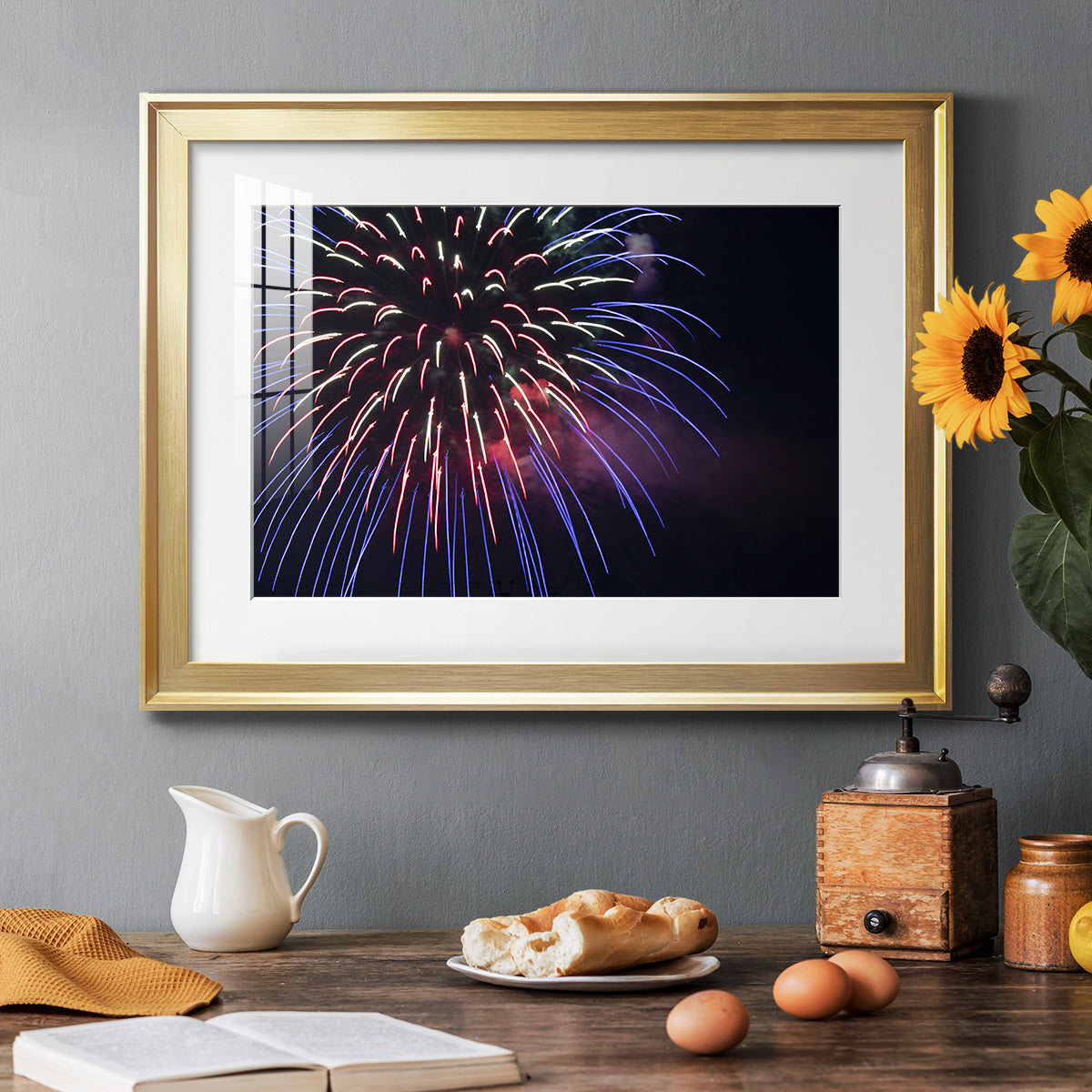 Sky Flower - Modern Framed Art Print