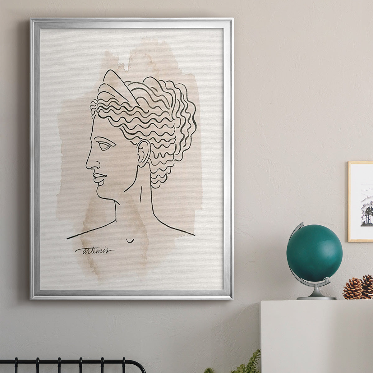 Greek Busts VI - Modern Framed Canvas Print