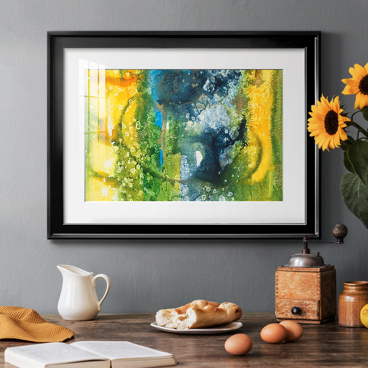 Aquatic Energy III - Modern Framed Art Print