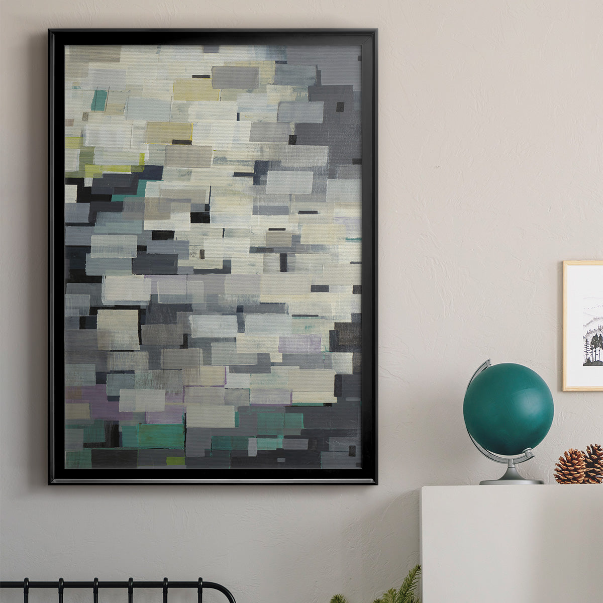 Puzzle Pieces V2 - Modern Framed Canvas Print