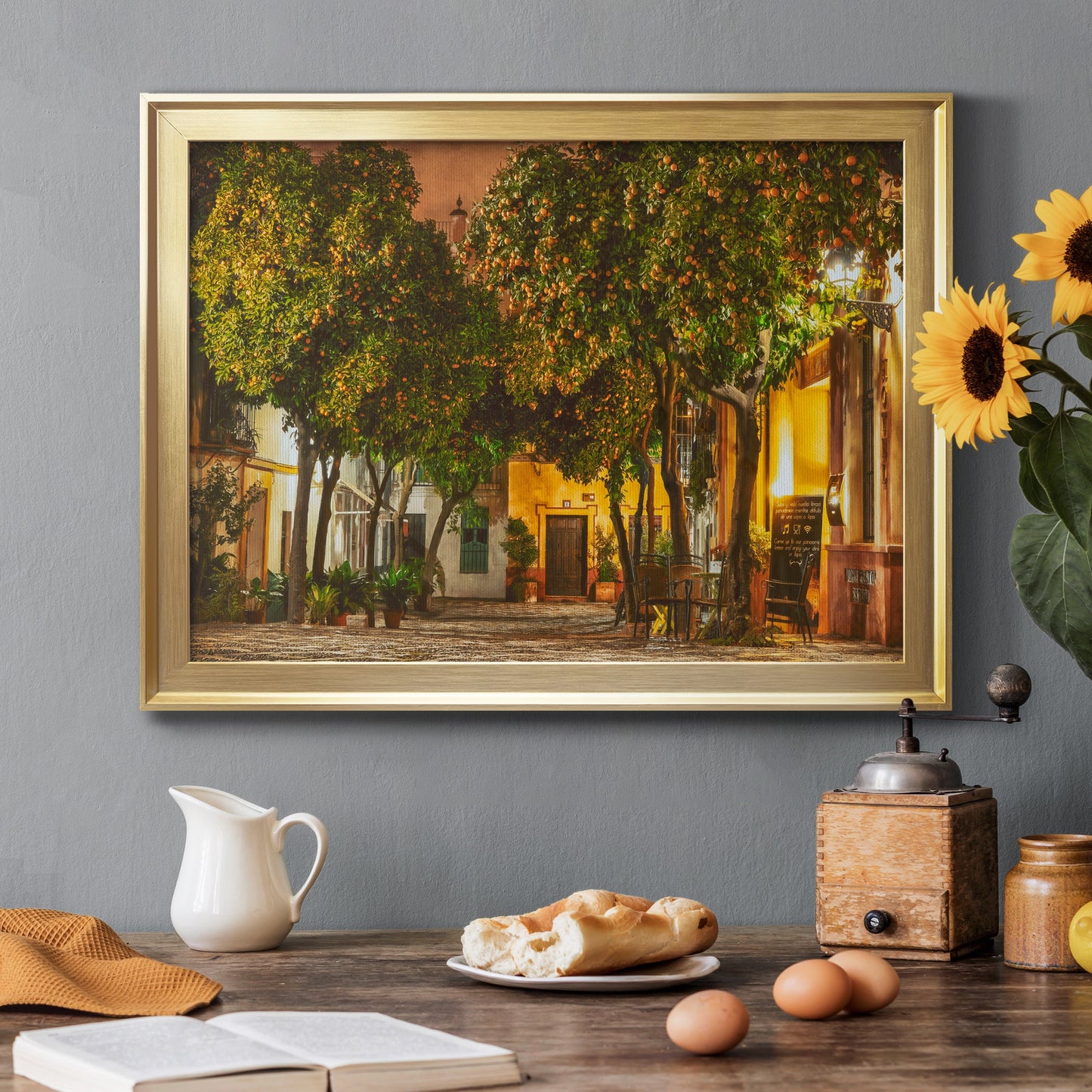 Night in Sevilla - Modern Framed Canvas Print