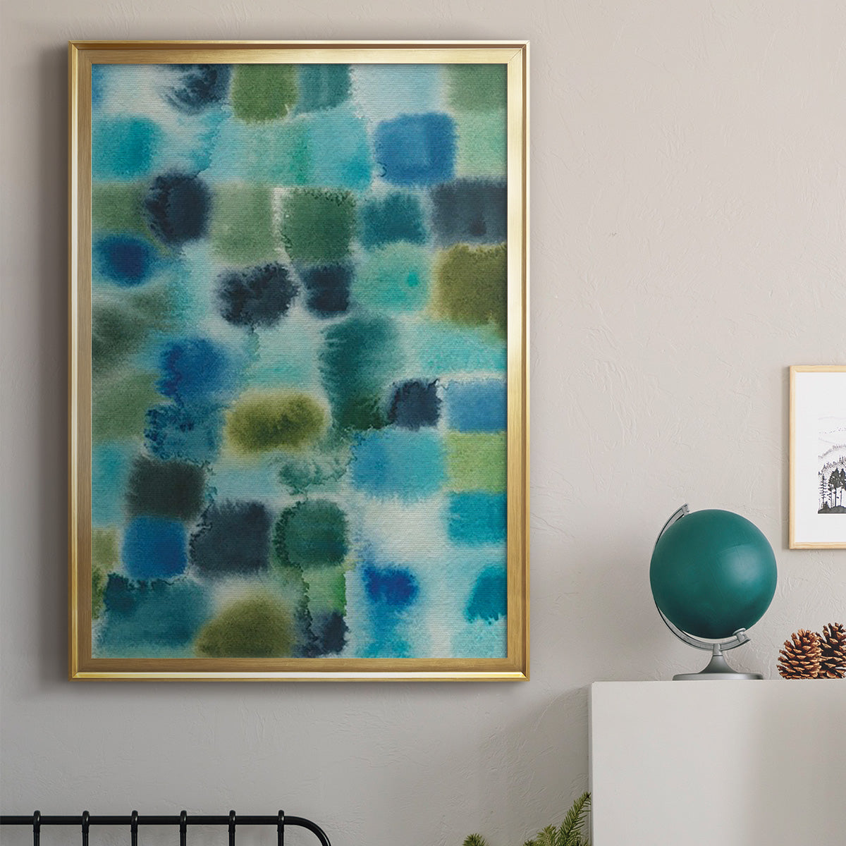 Earthy Plexus II - Modern Framed Canvas Print