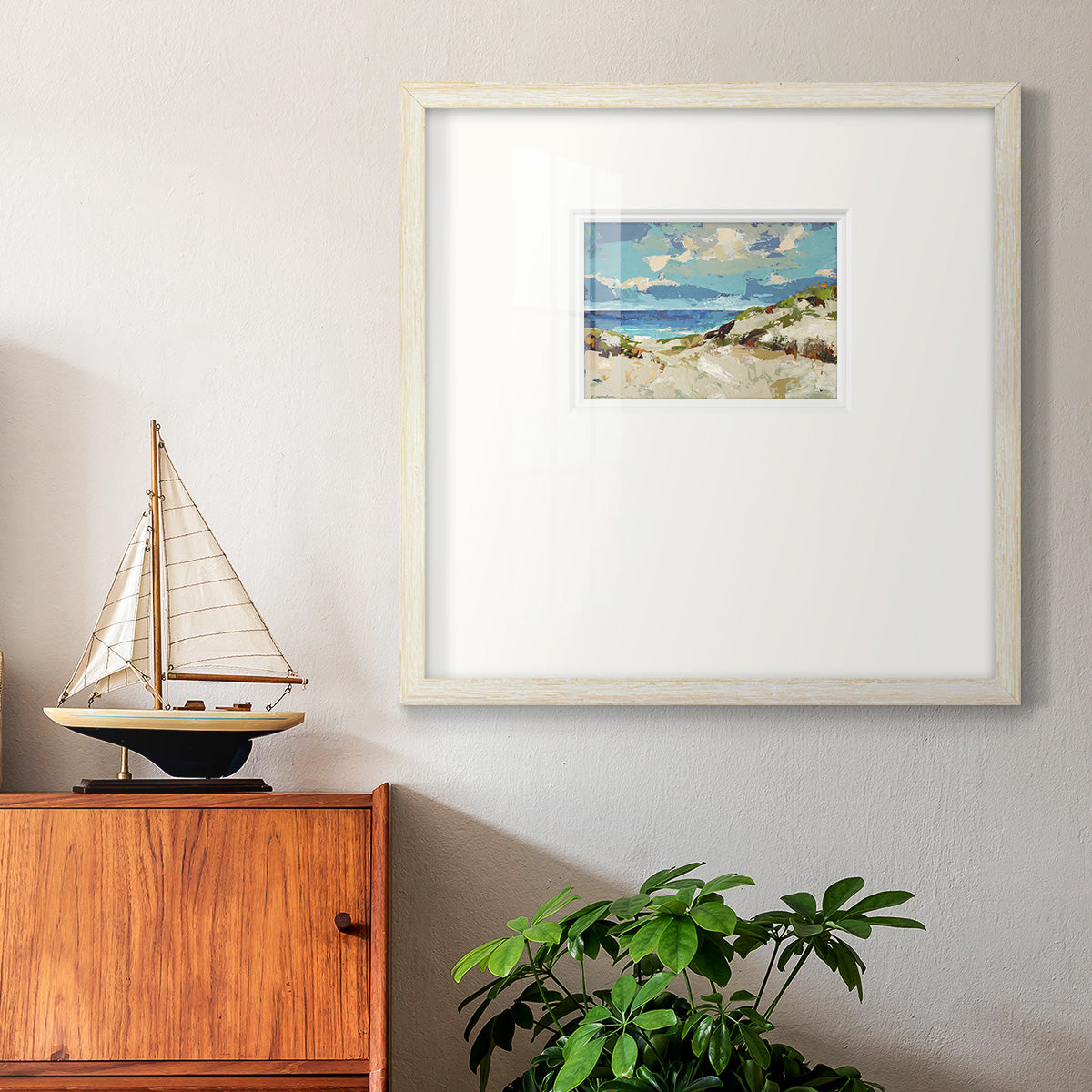 Dunes I- Premium Framed Print Double Matboard