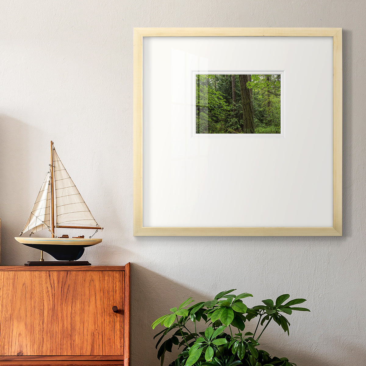 Calm of the Forest Premium Framed Print Double Matboard