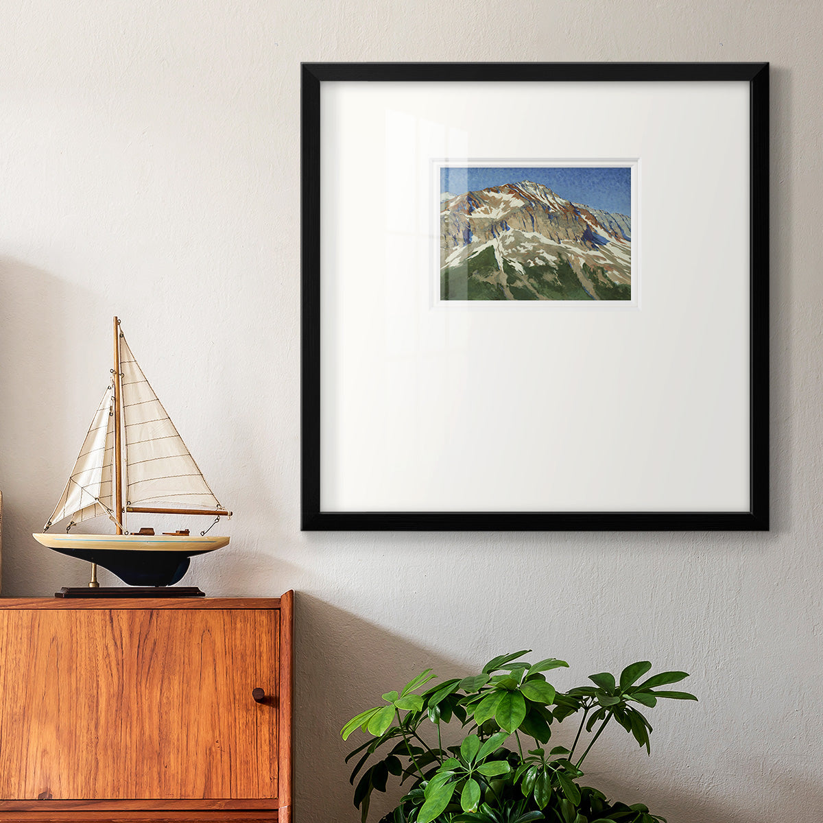 Vermillion Ascent- Premium Framed Print Double Matboard