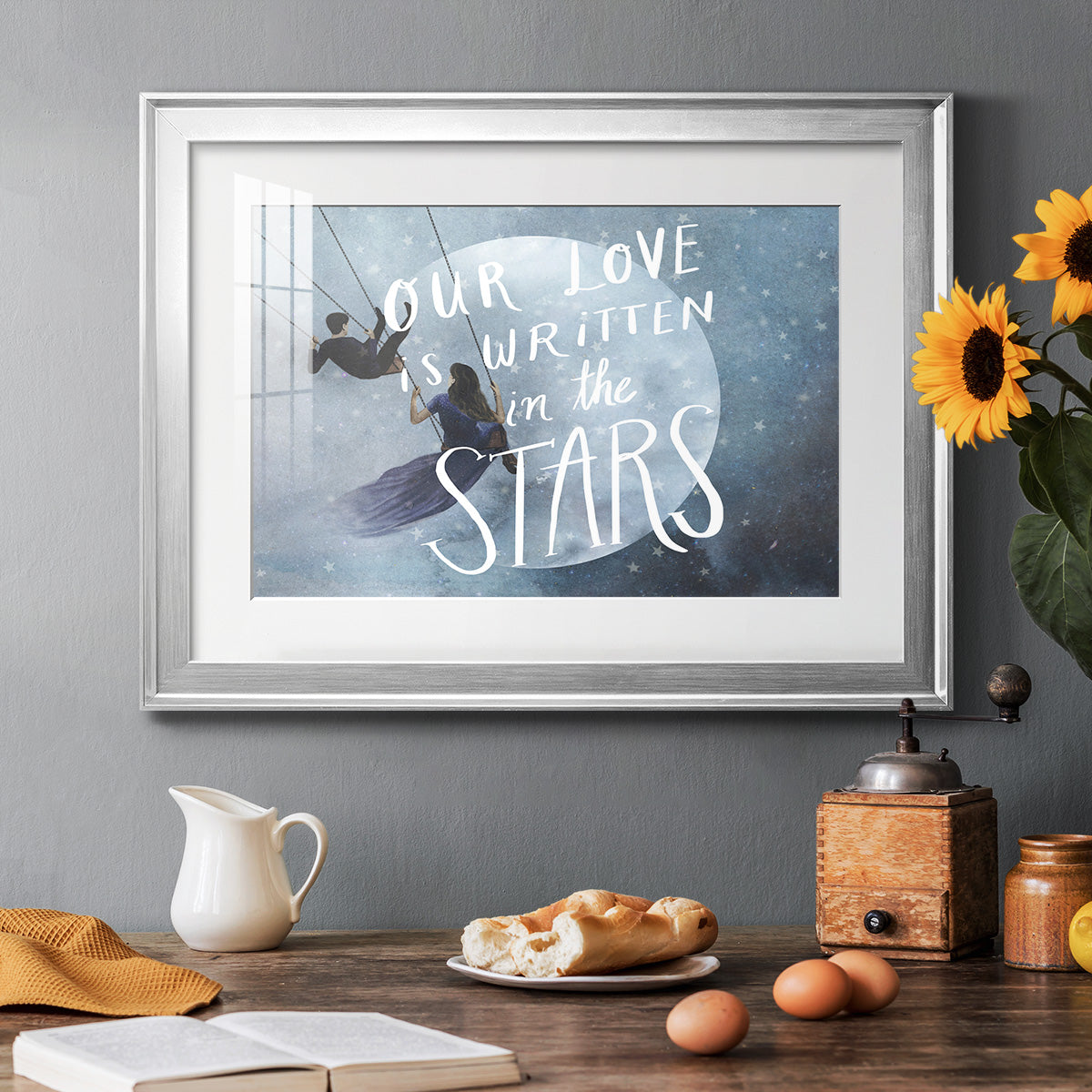 Celestial Love Collection A - Modern Framed Art Print