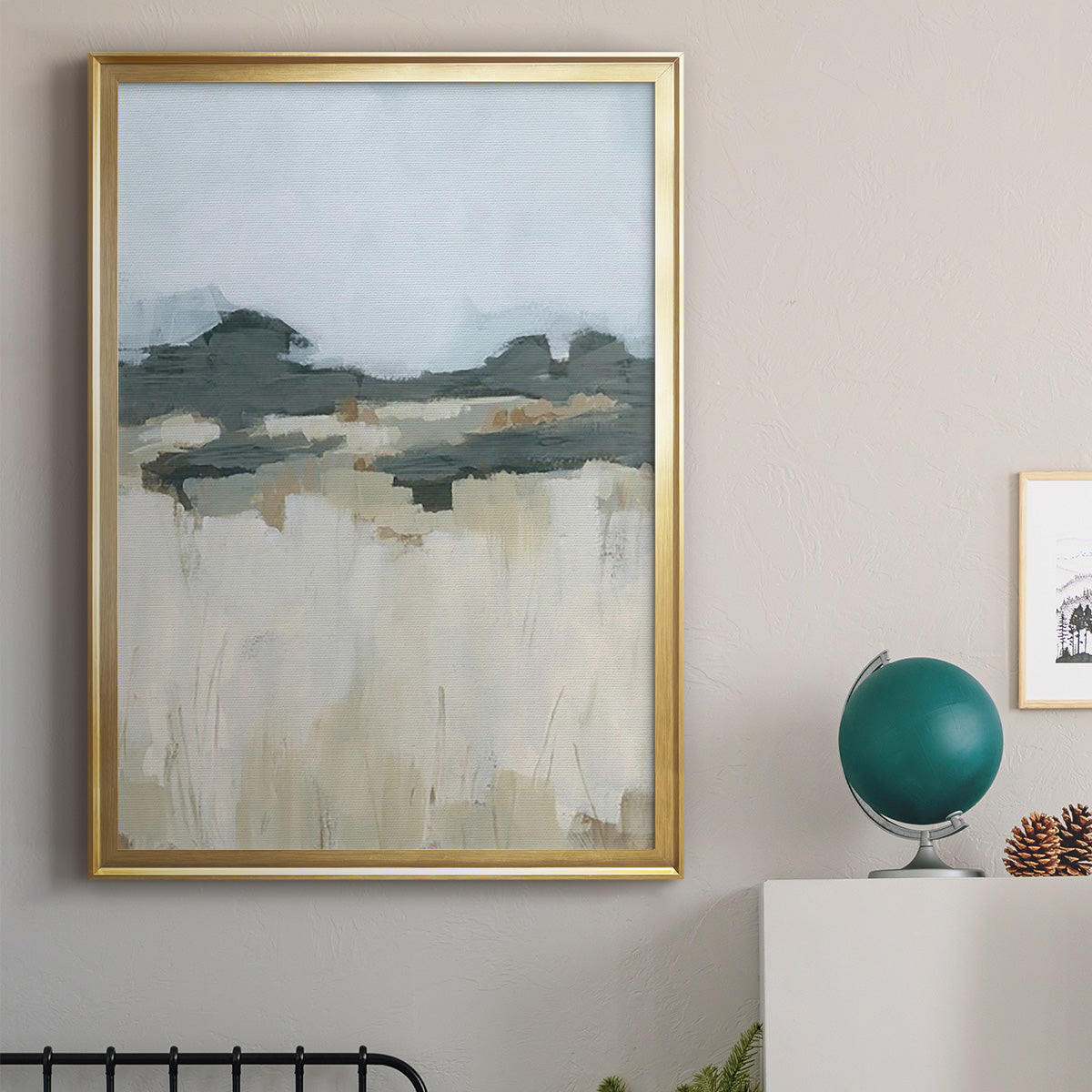 Brushstroke Badlands II - Modern Framed Canvas Print