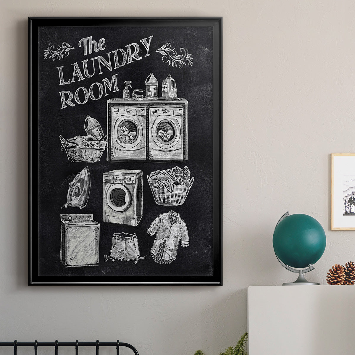 Laundry Room - Modern Framed Canvas Print