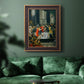 Classical historical painting of Alexander the Great by Donato Creti in an ornate bronzed mahogany wood frame displayed in a dark-toned interior setting.