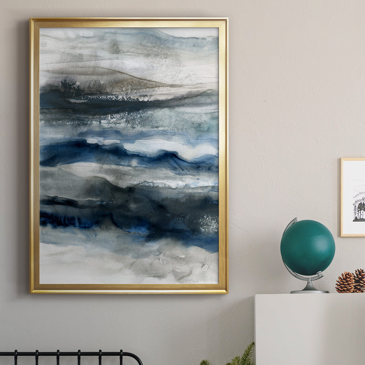 Ocean Depths - Modern Framed Canvas Print