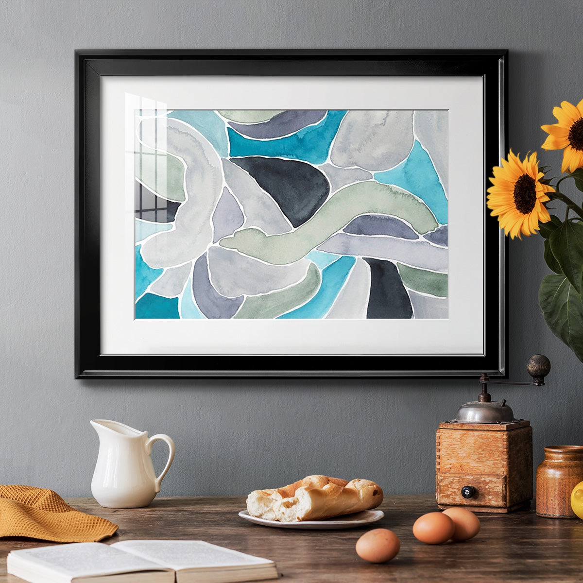 Subtle Billows II - Modern Framed Art Print