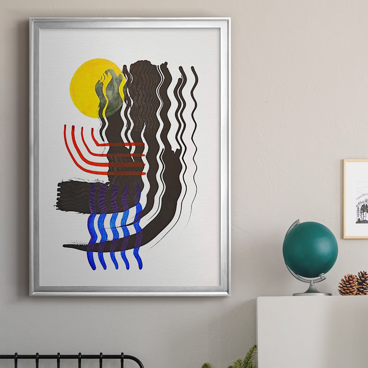 Shifting II - Modern Framed Canvas Print