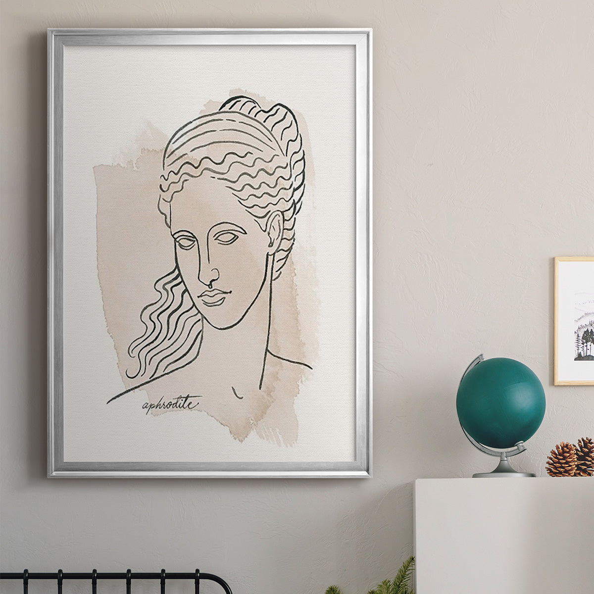 Greek Busts V - Modern Framed Canvas Print